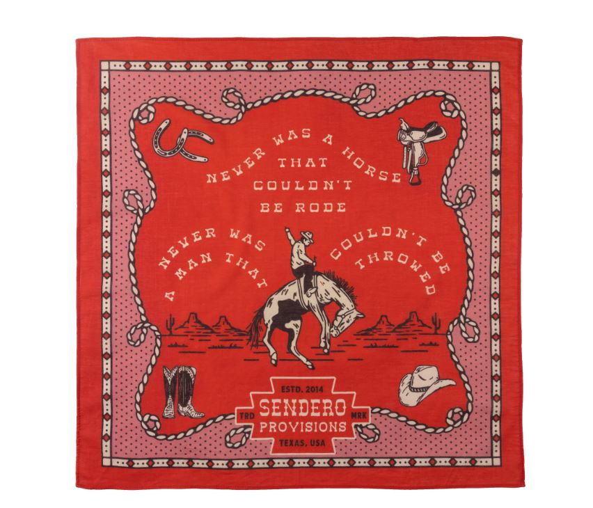 Sendero Red Never Was a Horse Bandana SPCA224S14AXX