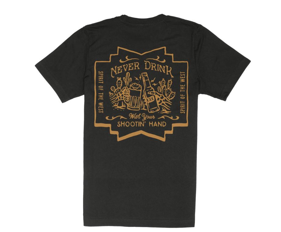 Sendero Black Shootin' Hand - Salud Edition T-Shirt SPCS121F13D