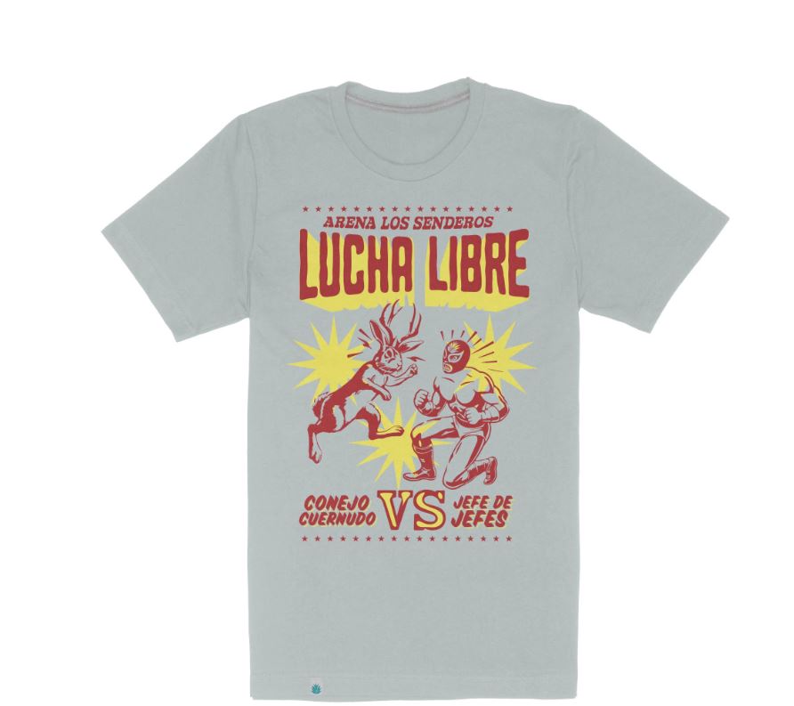 Sendero Light Blue Lucha Libre T-Shirt SPCS125F17A-LTB