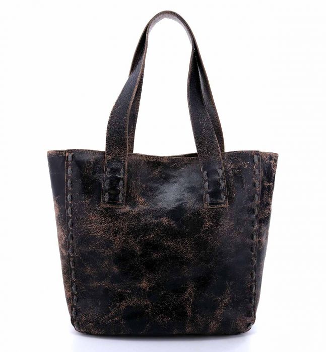 Bed Stu Black Lux STEVIE Vintage Chic Leather Handbag A610019