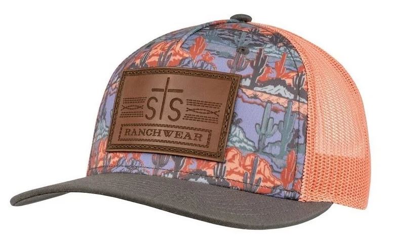 STS Ranchwear Sunset Desertscape Women's Snap Trucker Mesh Hat STS25024