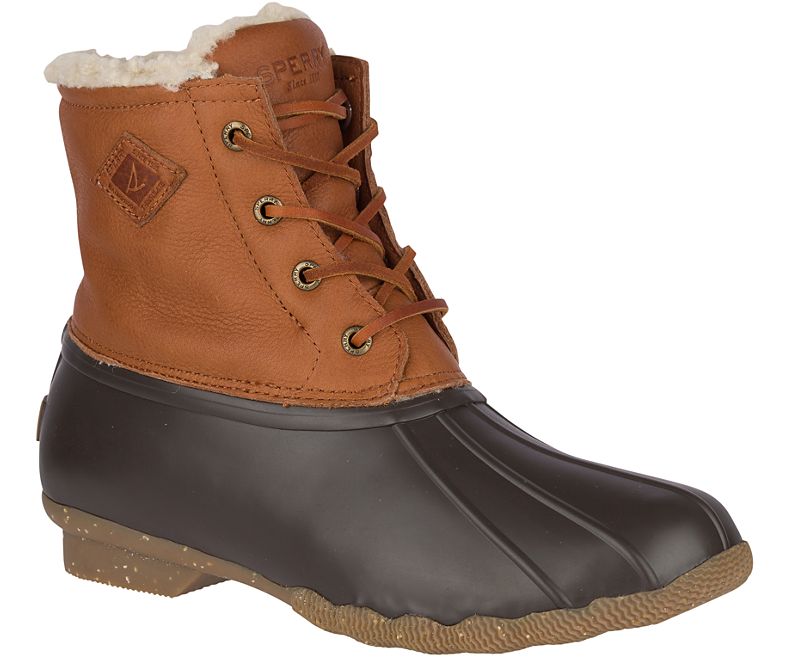 Sperry Tan Saltwater Winter Luxe Womens Duck Boots STS84371