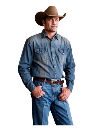 STS Ranchwear Denim Parker Men's Long Sleeve Shirt STS9874