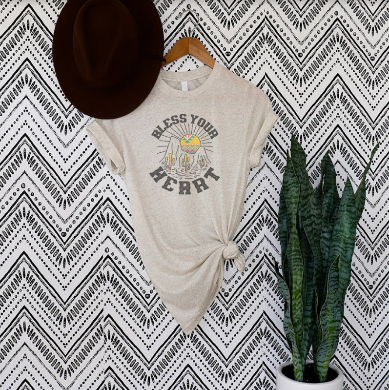 Rockledge Design Co. Bless Your Heart Tee SW132-OAT