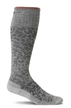 SockWell Oyster Women's Damask Moderate Graduated Compression Socks