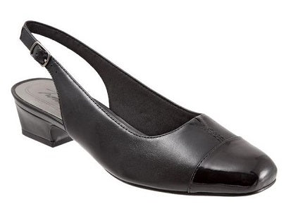 Trotters Women's Black Combo Dea Comfort Sling Back T7001