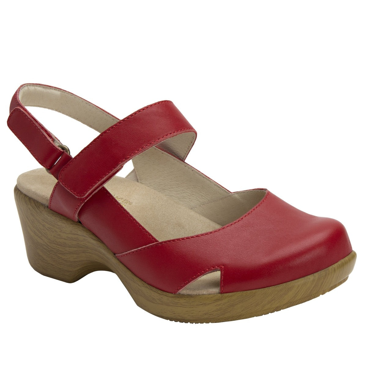 Alegria Red Tarah Womens Casual Adjustable Back Strap Shoes TAR-623