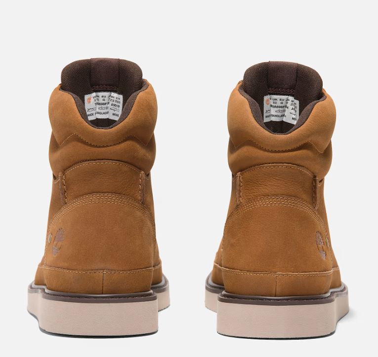 Timberland メンズ27cm WHEAT NUBUCK Timberland Wheat Nubuck Newmarket Mid Lace Up Men's Boots