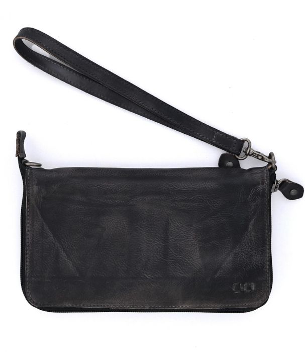 Bed Stu Black Grey Rustic Templeton II Womens Everyday Wallet A450195