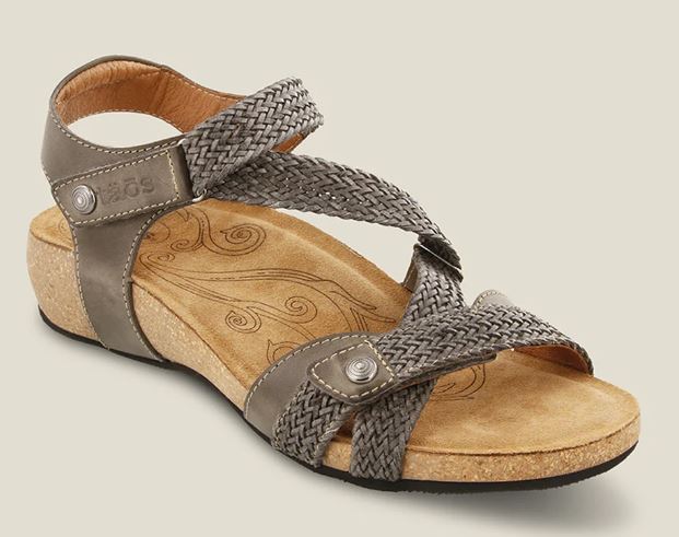 Taos Women's Zone Sandals - Dark Grey | Comfy Adjustable Summer Walking Sandals - View #9
