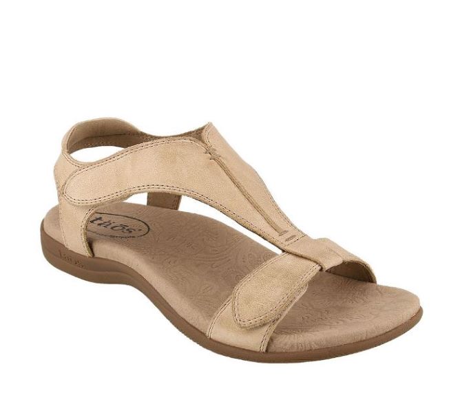 Taos Stone The Show Womens Leather T-Strap Sandals TSH-14039-STN