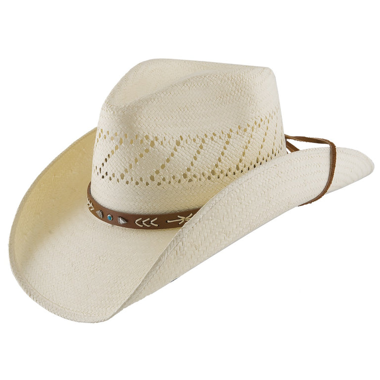 Stetson Tan Cowboy Hat with Chin Strap Cumberland Straw Hat | Stetson main image 3