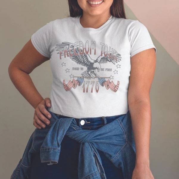Rockledge Design Co. White Freedom Tour 1776 Graphic T-Shirt TY155