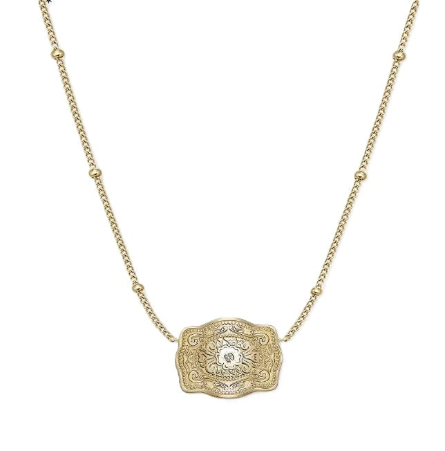 Spurwest Gold Ultra Mini Amelia Rose Necklace U-NK-GLD-BC-101