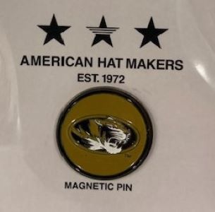 American Hat Makers Univ of Missouri Hat Pin Magnet U MISSOURI PIN