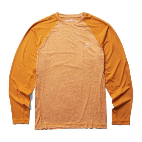 Wolverine Harvest Heather Sun Stop Eco Long Sleeve Men's Tee Shirt W1209140-713