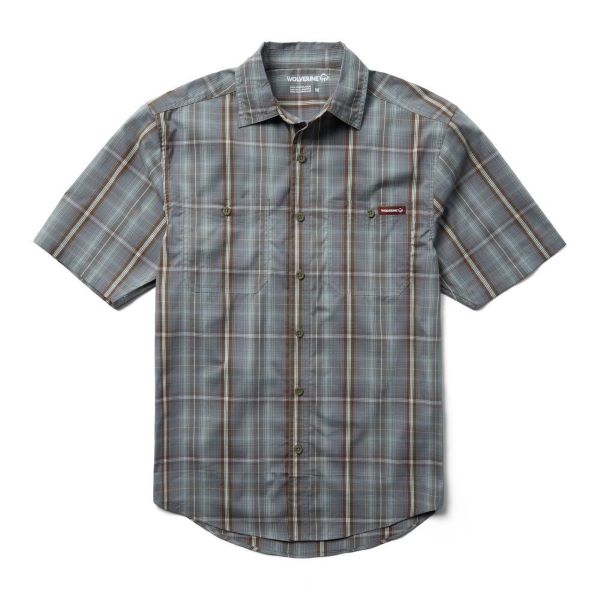 Wolverine Greystone Plaid Fuse Men's Short Sleeve Plaid Shirt W1210360-052