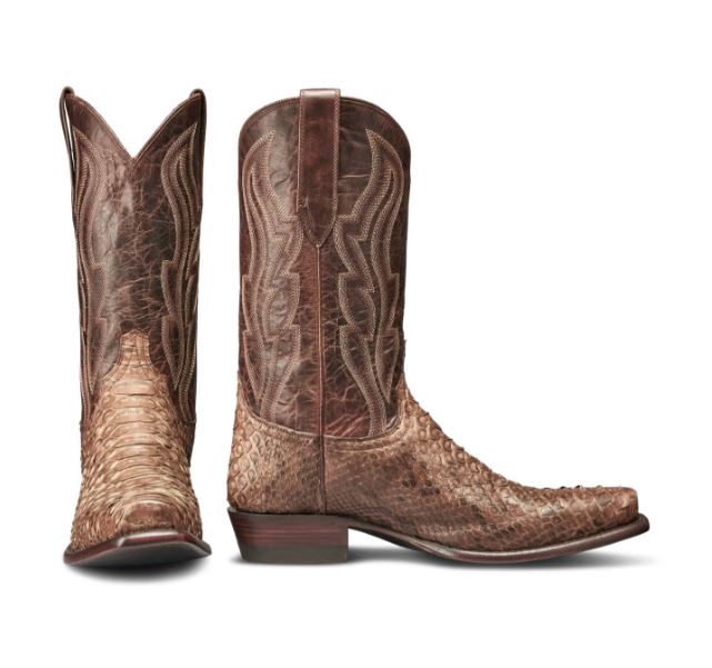 Tecovas Ash Brown The Warren Python Men's Exotic Western Boots