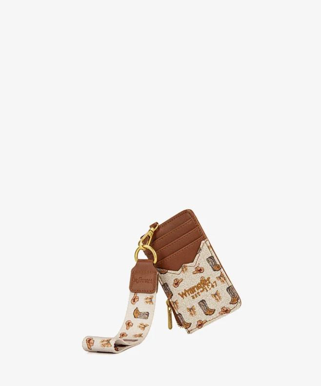 Wrangler Tan Rodeo Icons Western Wristlet Cardholder WG524-W005 TN