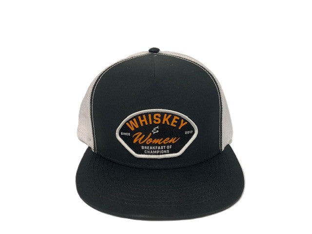 Whiskey Bent Black/White Whiskey & Women Snapback Cap WHISKEY & WOMEN