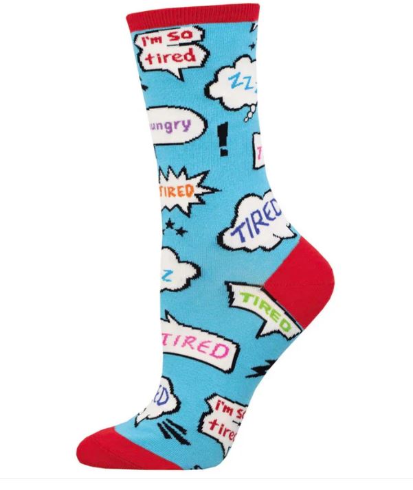 Socksmith Blue No Rest for the Wicked Women's Crew Socks WNC2966-BLU