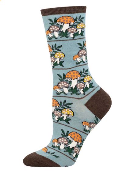 Socksmith Steel Blue Magic Mountain Women's Crew Socks WNC2967-STB