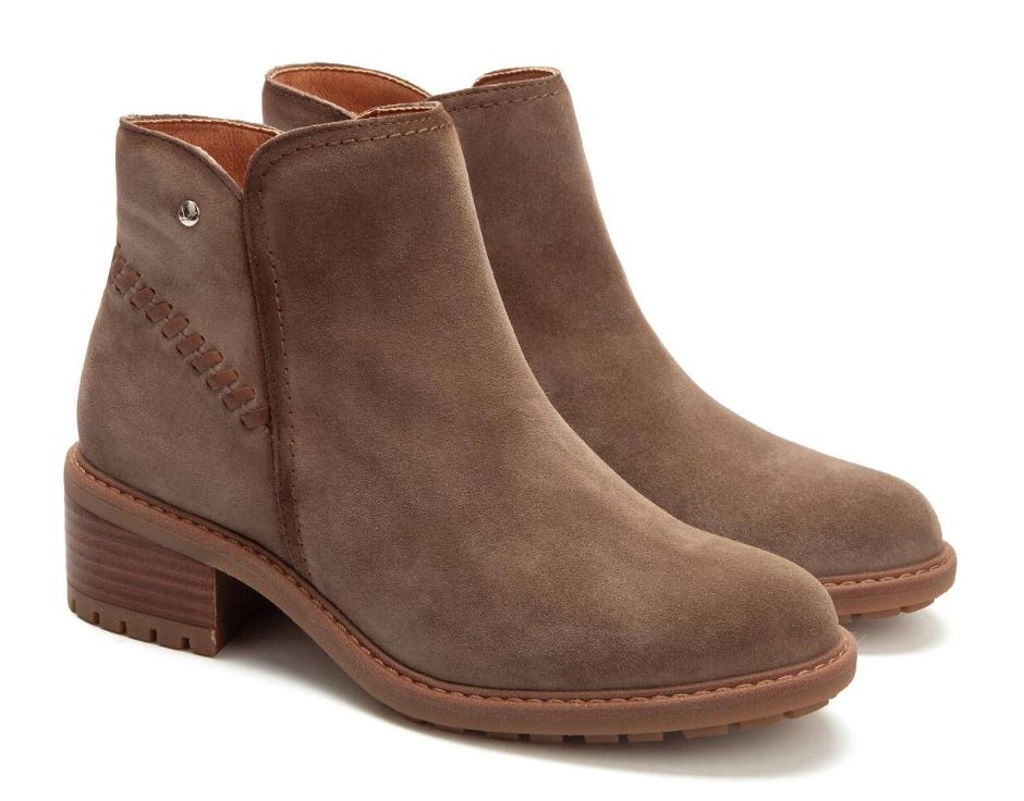 Pikolinos Taupe Suede Medina Women's Ankle Boots WOD-8871SE