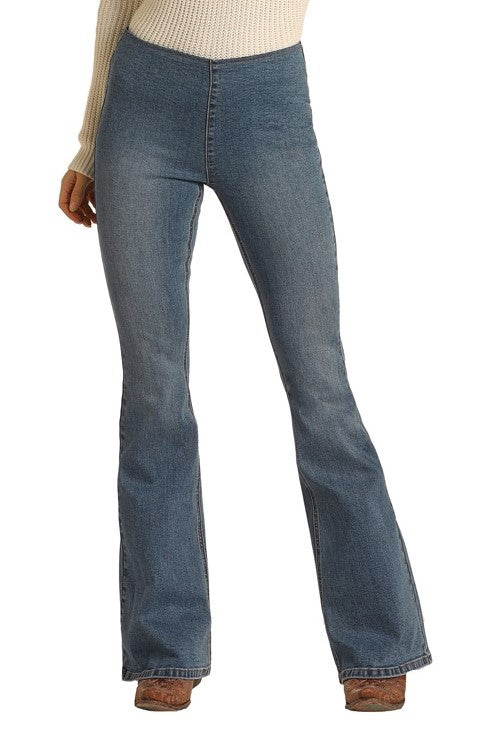 Rock and Roll Cowgirl Medium Vintage High Rise Flare Ladies Jeans WPH1652