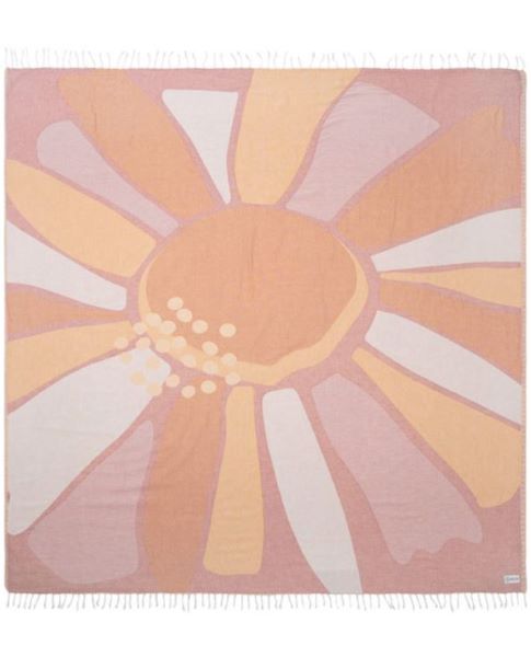 Sand Cloud Blush Pink and Orange Bloom 72 x 73  Beach Towel WSS22TOW008TERX