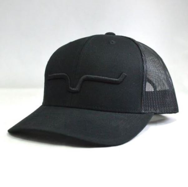 Kimes Ranch Black Weekly Trucker Men's Cap WTC-BLKBLK