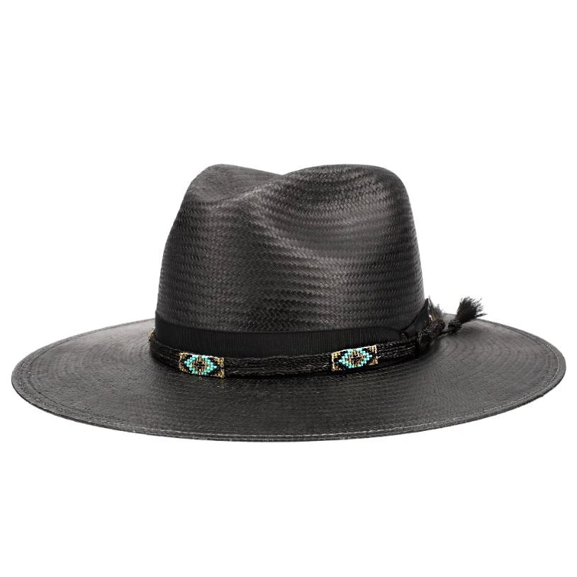 Stetson Black Helix Straw Western Hat XSHELX-1436