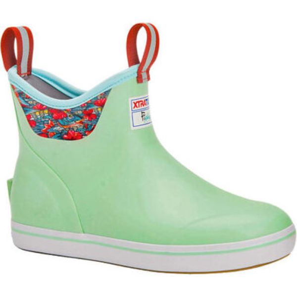 Xtratuf Green Fishe Wear Womens 6 inch Ankle Deck Boots XWAB-3BB