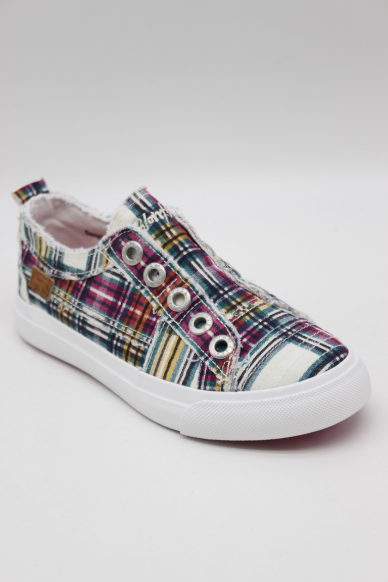 Blowfish Malibu Cream Ivy League Plaid Play-K Kids Sneakers ZS-0061K-P